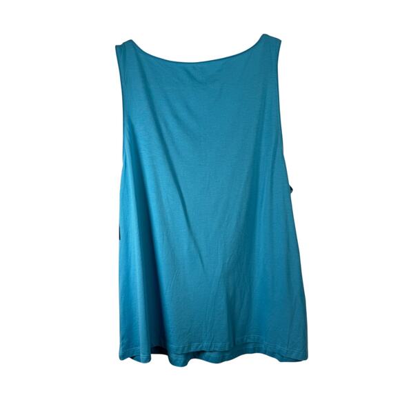 J Jill Easy A-Line Tank Top Aqua Blue Pima Cotton Modal Capsole NEW Womens XL - Picture 6 of 6